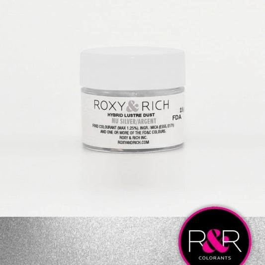 Edible Lustre Dust - ROXY & RICH - Nu Silver Hybrid 2.5g